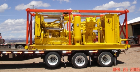 Specifications on Keystone Gardner Denver 6" x 4" Two-Stage Air Booster - Heavy Duty Oil Field Skid